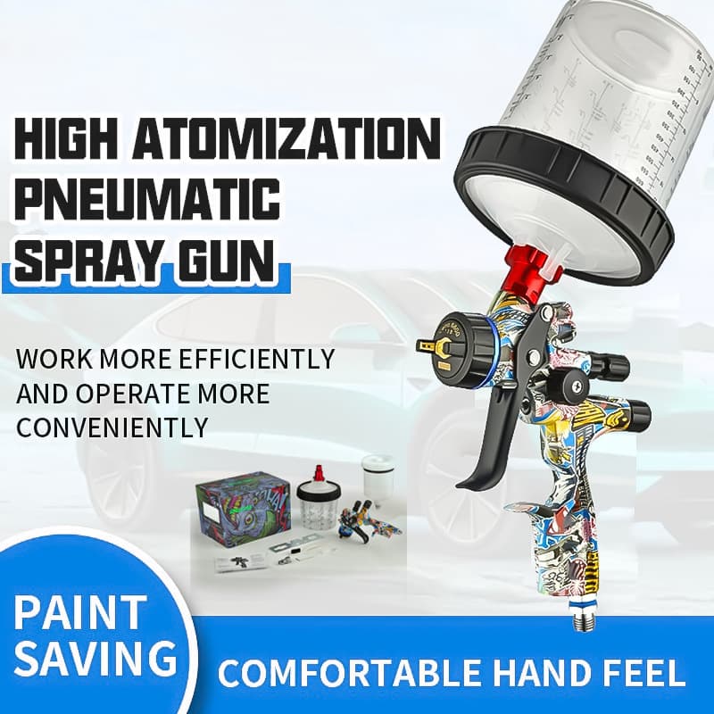 Factory Direct Shipping High-End Automotive Spray Gun for Car Paint, Primer, and Topcoat, High Atomization HVLP Pneumatic Spray Gun