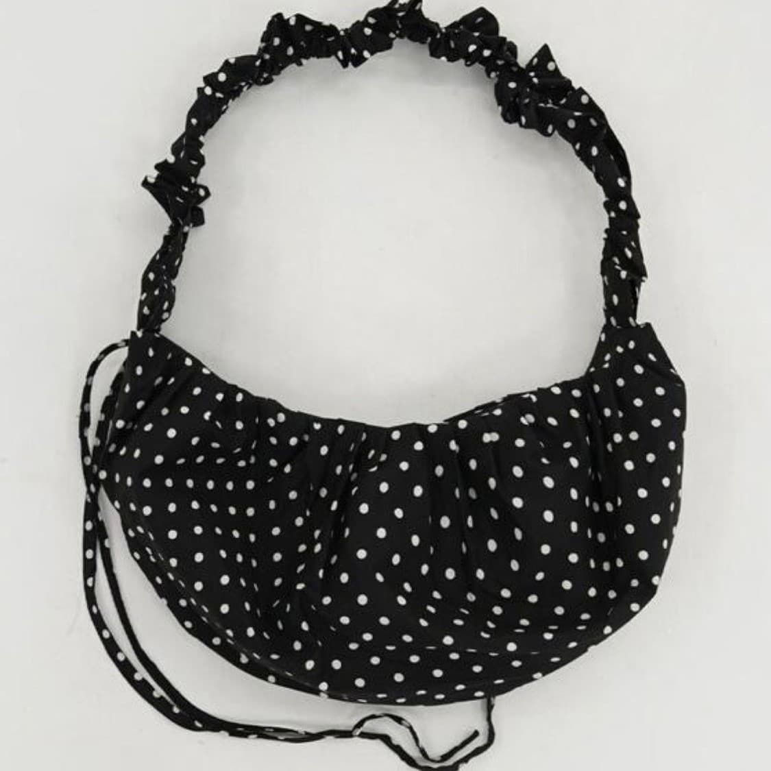 Polka Dot Large Capacity Cute Versatile Pleated Dumpling Bag 2025 New Fashion Commuter Shoulder Underarm Crossbody Bag