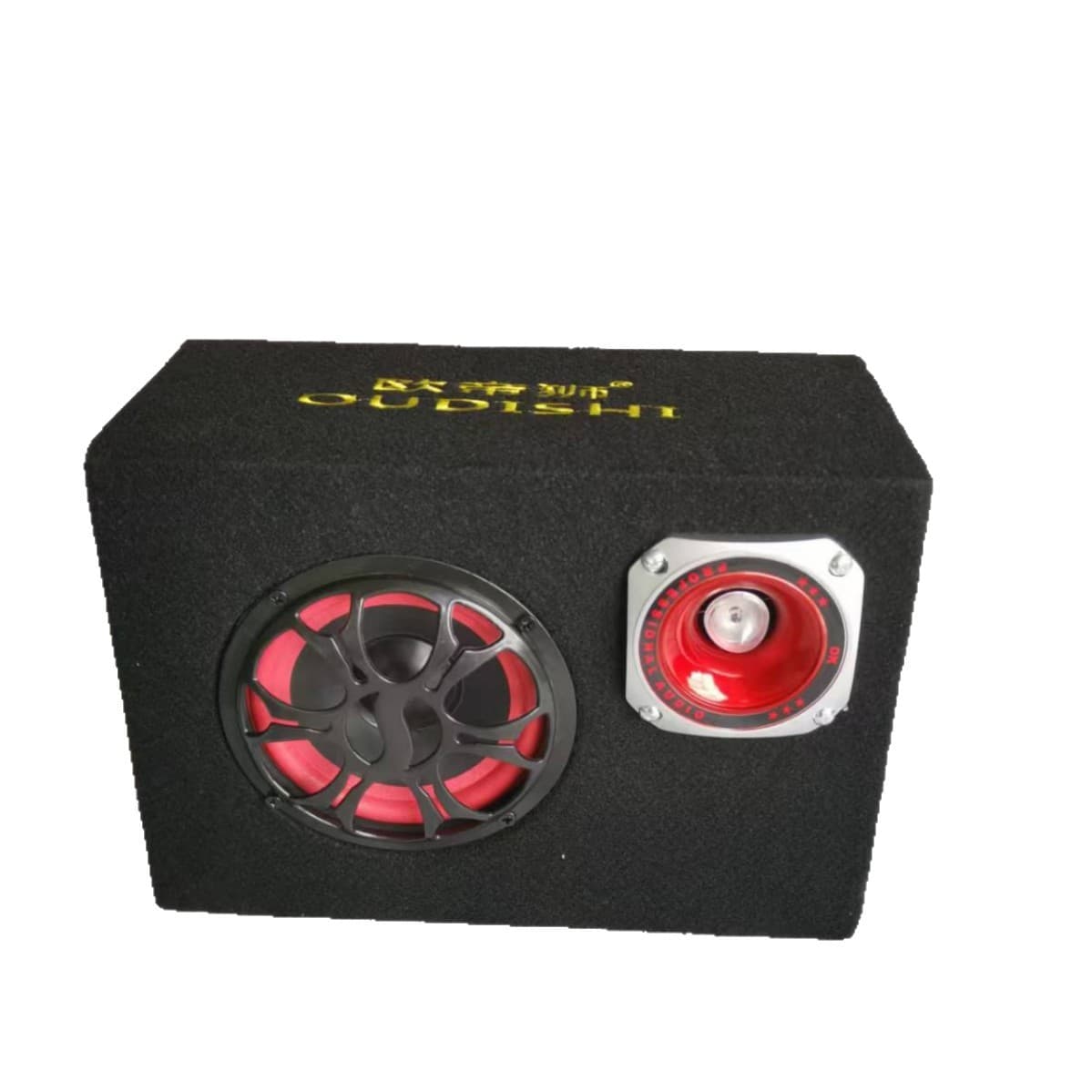 Popular cross-border Bluetooth plug-in card U disk 110V remote control felt square cylinder 12v24v car subwoofer audio