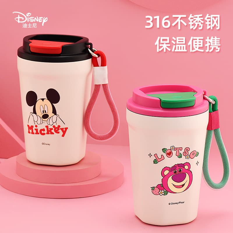 Disney insulated coffee cup 316 food grade stainless steel student convenient insulated water cup high-end business Handy
