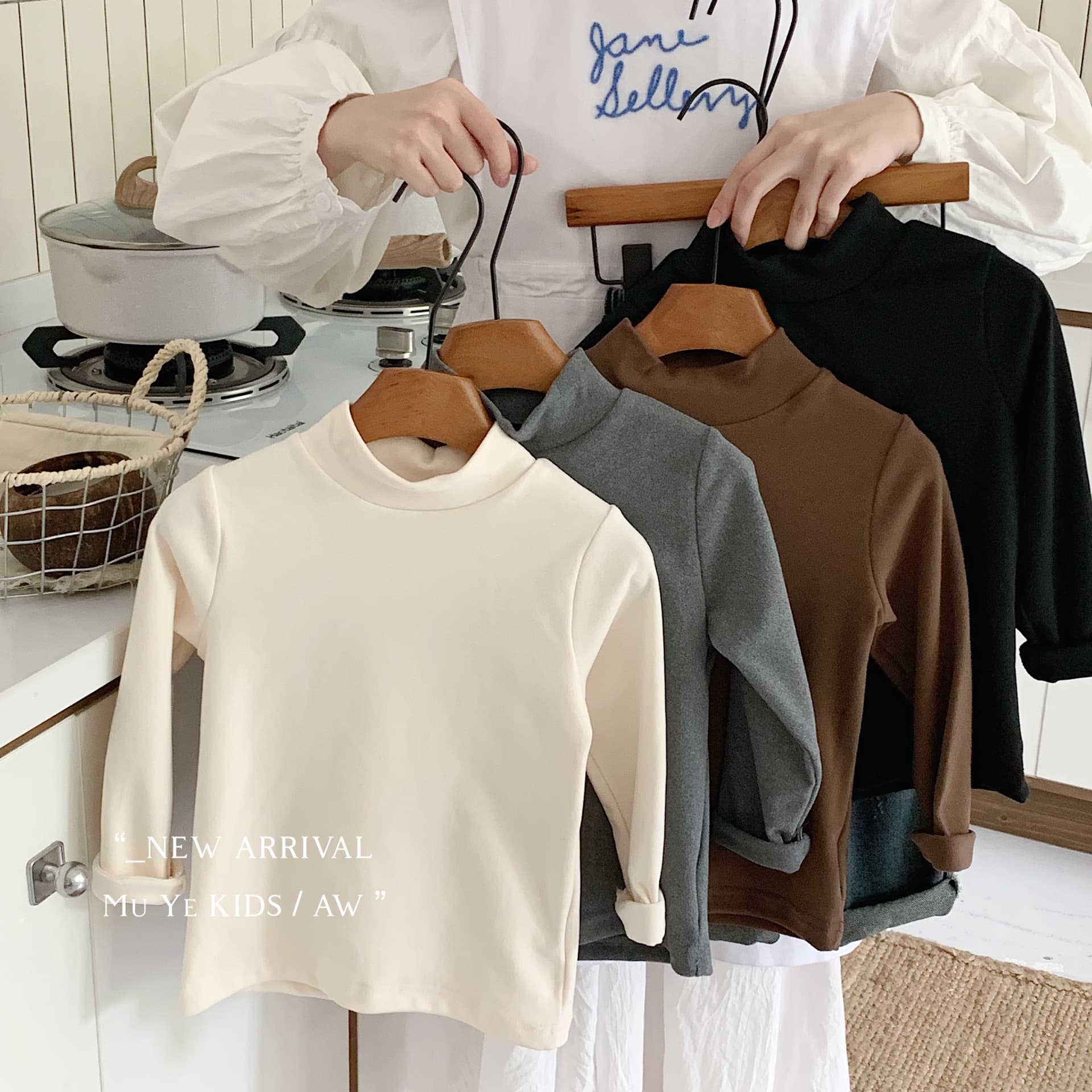 Children's Base Layer Shirt Half High Collar Pure Color Top Baby Fashionable Versatile Korean Style Cotton Long Sleeve Autumn Wear