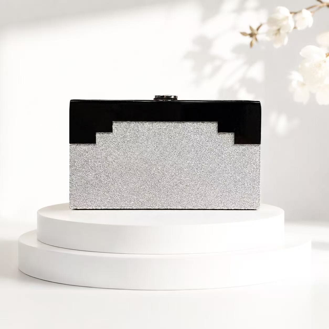 New Cross-Border Foreign Trade Acrylic Clutch Bag, Shoulder Bag, Crossbody Bag, Mixed Color Patchwork Evening Bag, Cocktail Party Bag, Wedding Bag