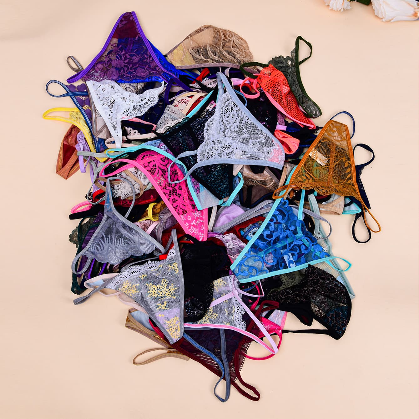 Sexy Thong Underwear in Stock for Europe and America, Women's Thong for Export, AliExpress Hot Selling Wholesale Thong