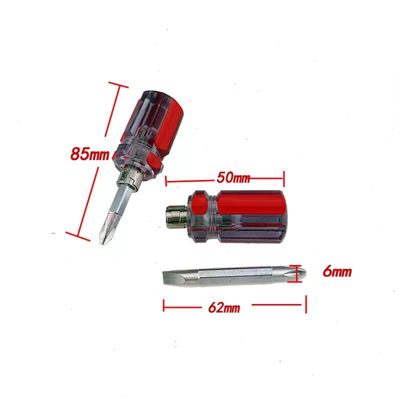 Factory Direct Mini Screwdriver Transparent Screwdriver Color Strip Screwdriver Multifunctional Strong Magnetic Carrot Head Screwdriver