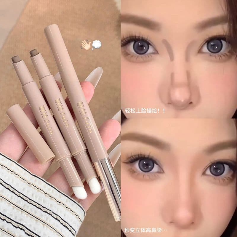 Suju SUJN double-ended facial contouring pen outlines the nose shadow, naturally three-dimensionally brightens and depicts the bone-like concealer