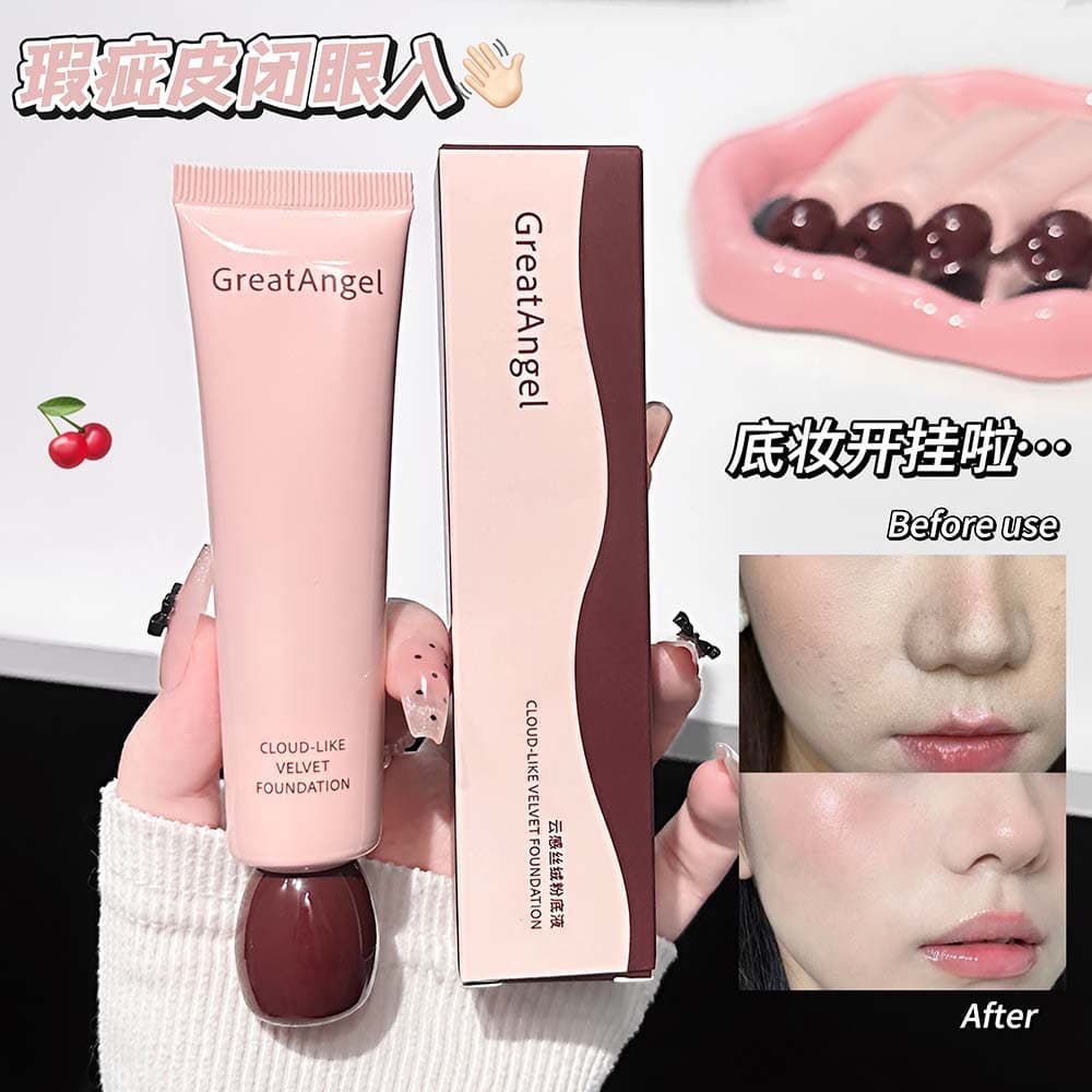 GreatAnge Cloud Velvet Liquid Foundation Waterproof and Sweatproof Soft Mist Matte Clear Natural Concealer Cross-border Wholesale