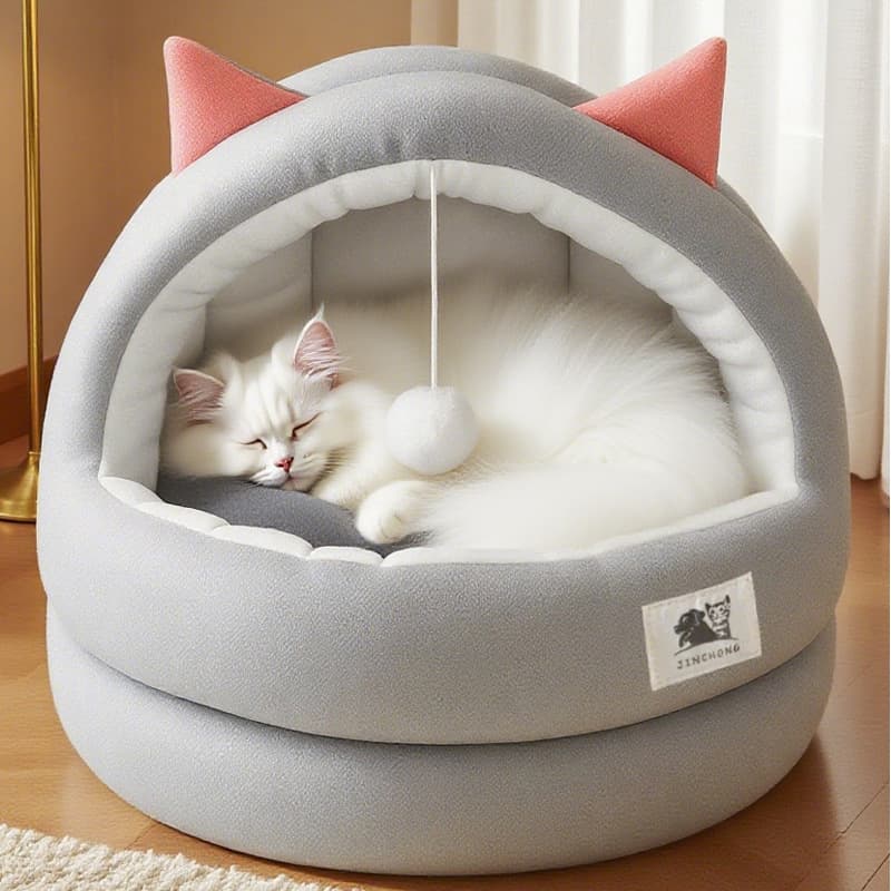 Cat nest warm in winter semi-enclosed cat house four-season universal pet nest mat kitten bed puppy nest cross-border wholesale