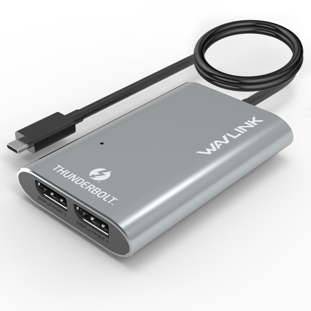 Wavlink Thunderbolt 3 to Dual DisplayPort Adapter 4K/5K/8K UTA21D