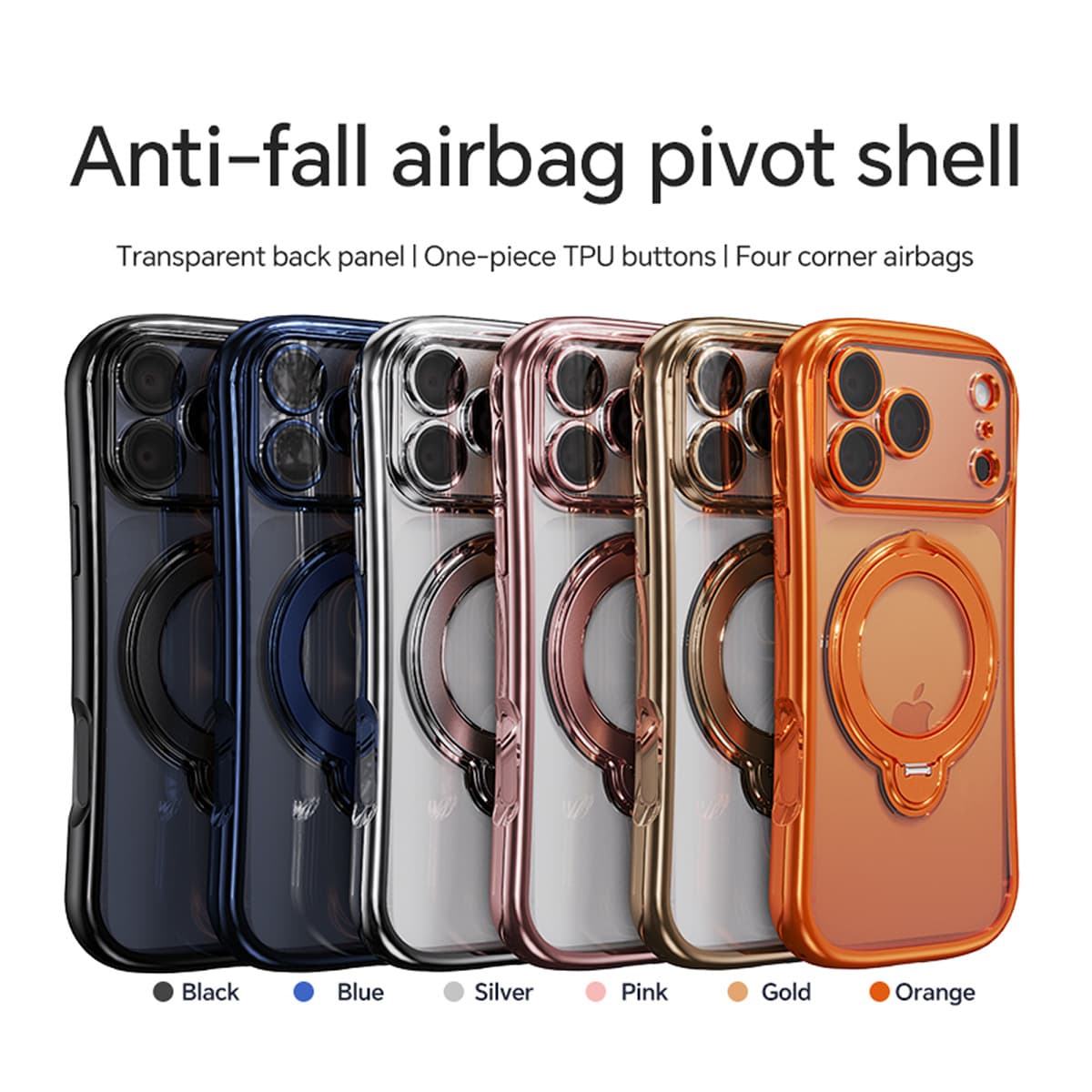 Amazon compatible Apple iPhone 17 phone case 165/3/14 slim waist pivot stand electroplated protective cover