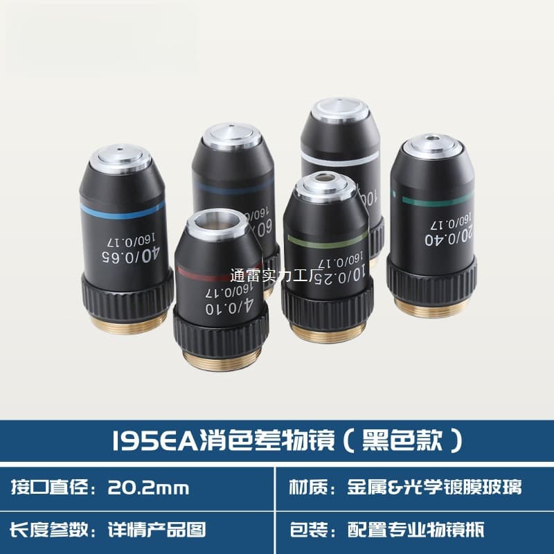 Biological Microscope Objective Achromatic Copper 195 Model Interface 20.2 RMS Thread