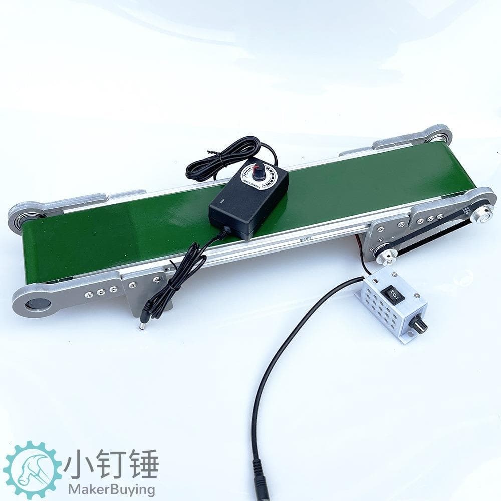 PVC Desktop Mini Conveyor Belt with Forward/Reverse, Pause, Speed Control, Friction Model for DIY Science Education