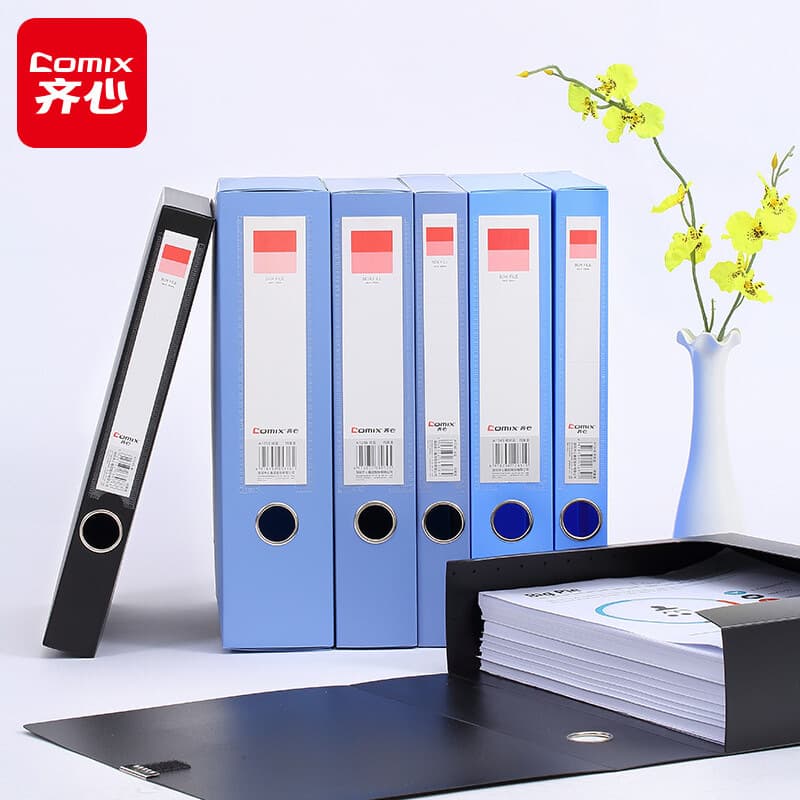 Comix Super Cost-Saving PP File Box A1249/A1248 Document Box Plastic Box Thickened PP Material