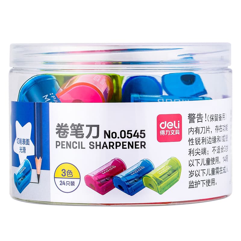 Deli Pencil Sharpener 0545 Kids Pencil Sharpener Candy Color Mini Cute for Elementary Students