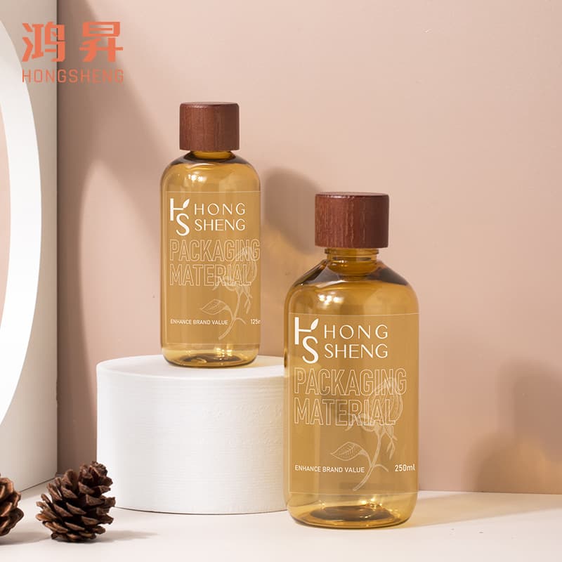 PET 125ml 250ml Brown Transparent Plastic Bottle, Body Lotion Bottle, Exfoliating Gel Bottle, Shower Gel Bottle