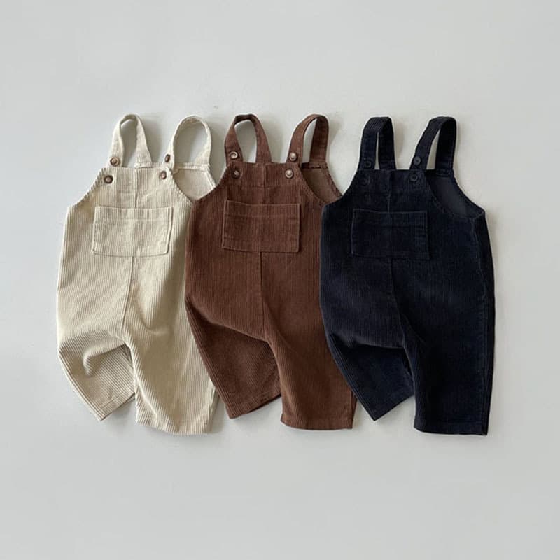 Korean Style Ins Spring/Autumn Baby & Toddler Boys Girls Multi-Color Corduroy Casual Suspender Pants