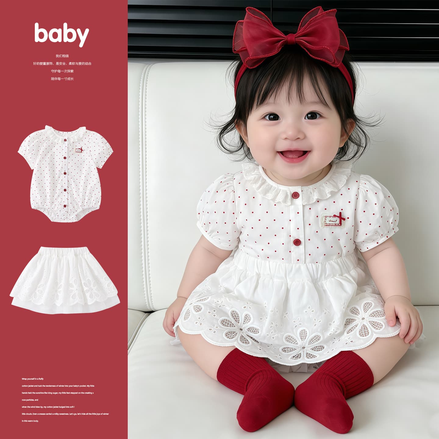 Sweet Korean polka-dot short-sleeved harem for baby girls in summer, two-piece set of thin, stylish mesh skirts for infants and young children