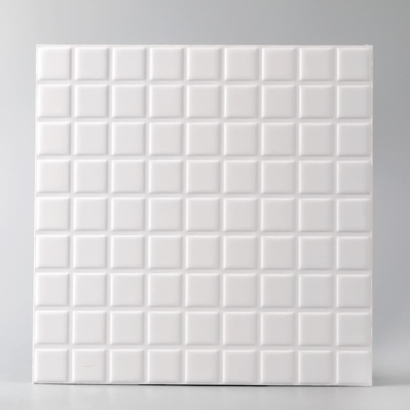 Solid White Mosaic Self-Adhesive Sticker Thickened Wall Sticker 3D Kitchen Bathroom Background Wall Decoration Commercial
