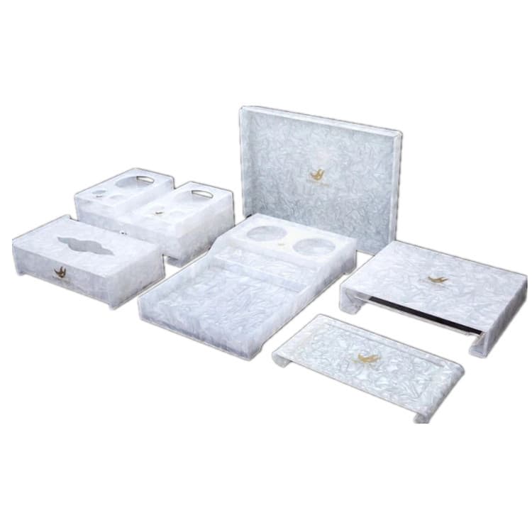 Acrylic hotel set custom storage box, display cup holder, toothbrush and toiletries disposable dental kit organizer