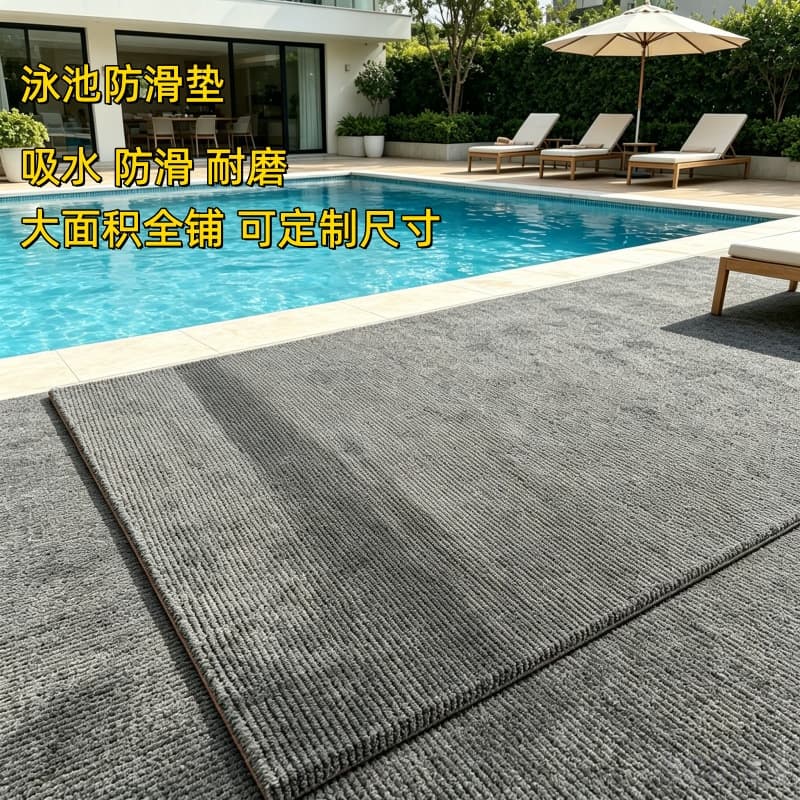 Pool Mat, Waterproof Sun-Proof Mat, Outdoor Terrace Leisure Area Anti-Slip Dirt-Resistant Mat, Full Coverage Cuttable Carpet Mat