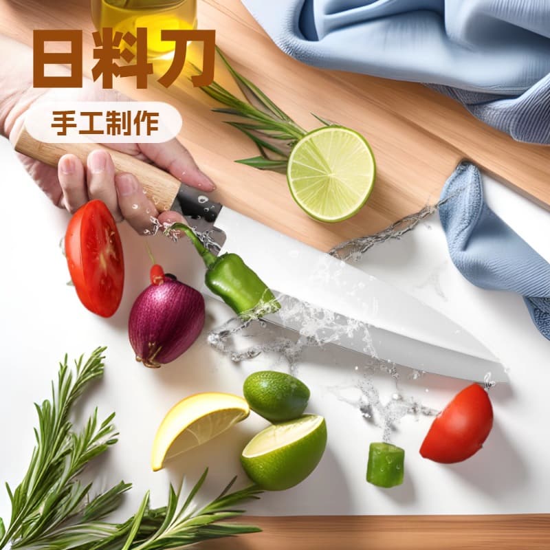 Japanese Fish Head Knife Handmade Quenched Sashimi Knife Same as Japanese Restaurant Tuna Deba Knife Recommended by Sashimi Chefs