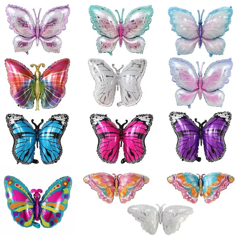 Ins Wind Butterfly Aluminum Film Balloon for Wedding Banquet Theme Party Decoration Baby Birthday Balloon