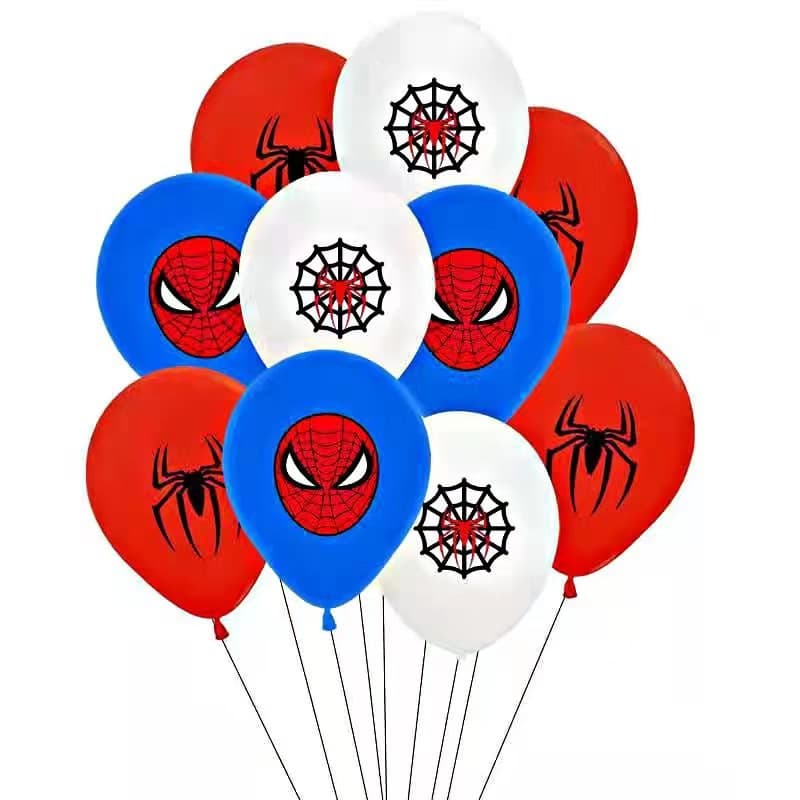 12-inch Spider-Man Latex Balloon Boy Birthday Set Balloon Birthday Party Decoration