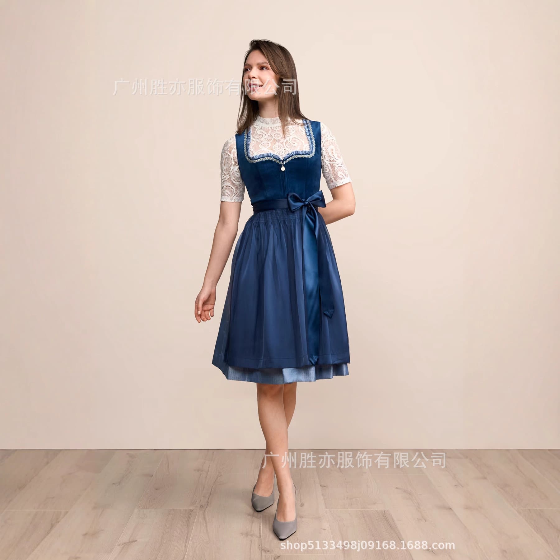 Munich independent site 2025 self-designed Bavarian women's dress two-piece set beer costume