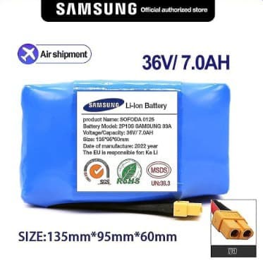 Twist car battery 36V 7000AH 10 series 2 parallel lithium battery pack 18650 power battery