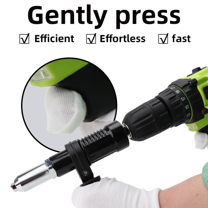 Rivet Gun Adapter, Electric Rivet Gun, Pull Rivet Gun Adapter, Electric Pull Rivet Head, Drill to Rivet Gun Converter