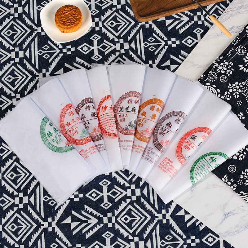 Mid-Autumn mooncake wrapping paper, Su-style Wuren bean paste and pastry mooncake copy paper, old-fashioned handmade mooncake wrapping paper