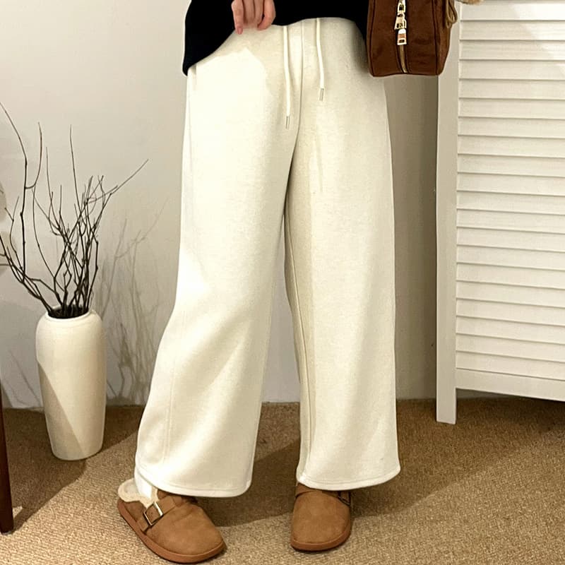 Plus Size Women's High-Waist Straight Leg Pants Casual Loose Wide Leg Ankle Pants for Winter 2025 NK1317