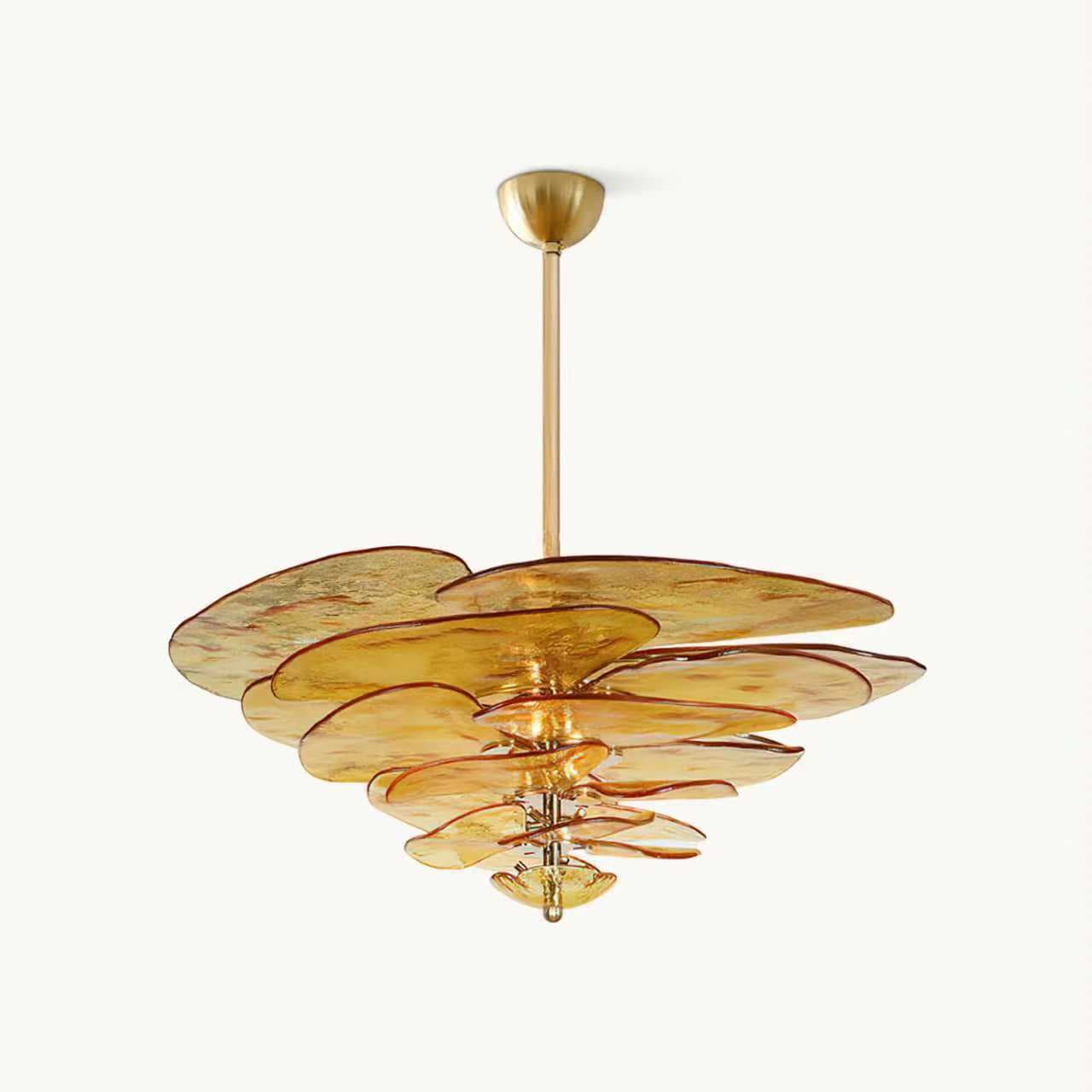 French medieval glass Murano chandelier Italian creative rose glass villa bedroom living room Zhongshan lamps