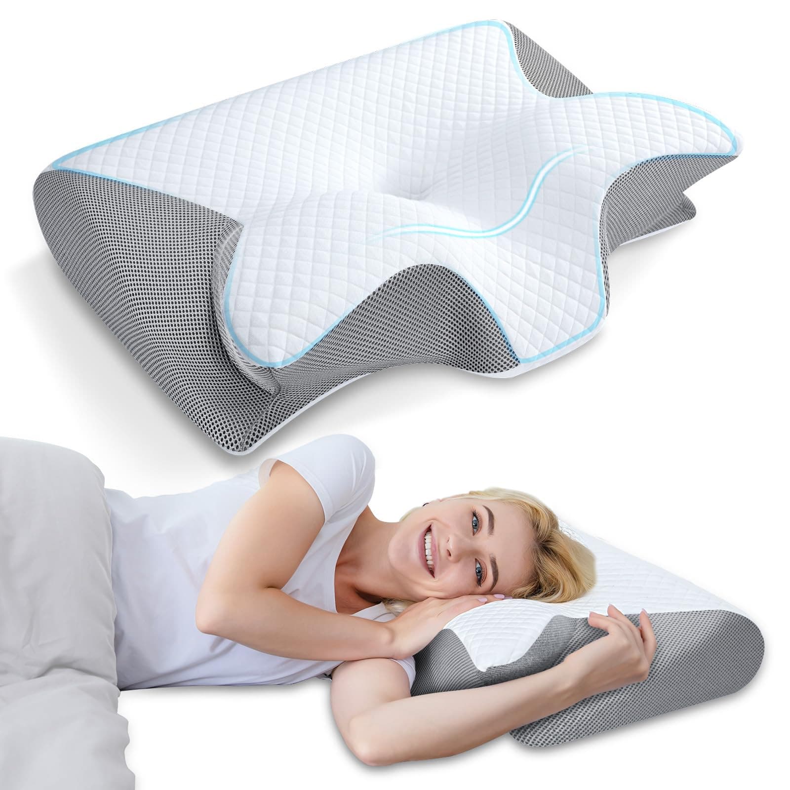 Prone sleep pillow memory foam butterfly horn neck pillow, specialized multi-functional sleeping pillow