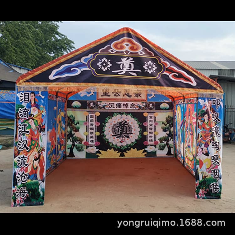 White Event Inflatable Funeral Tent, Funeral Supplies, Air Model, Cemetery Archway Memorial Hall, Rural Funeral Tent, Steel Frame Funeral Tent