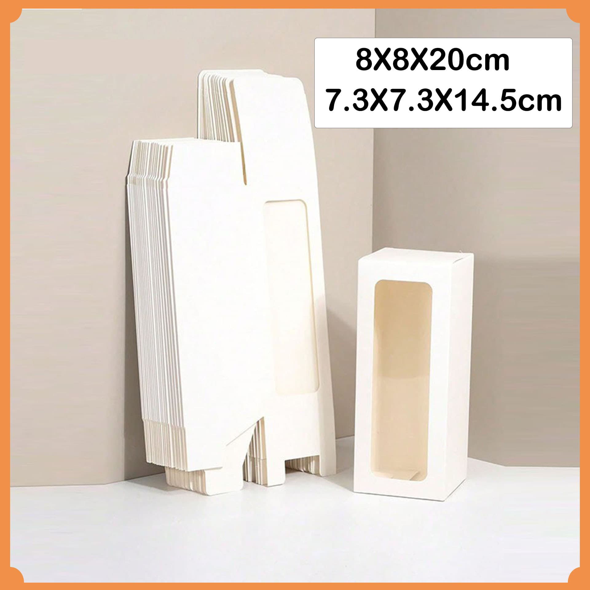 Cross-border Hot Selling Bottom-lock Gift Candy Box, Perfume Jewelry Small Packaging Box, Window Gift Favor Box, White Box