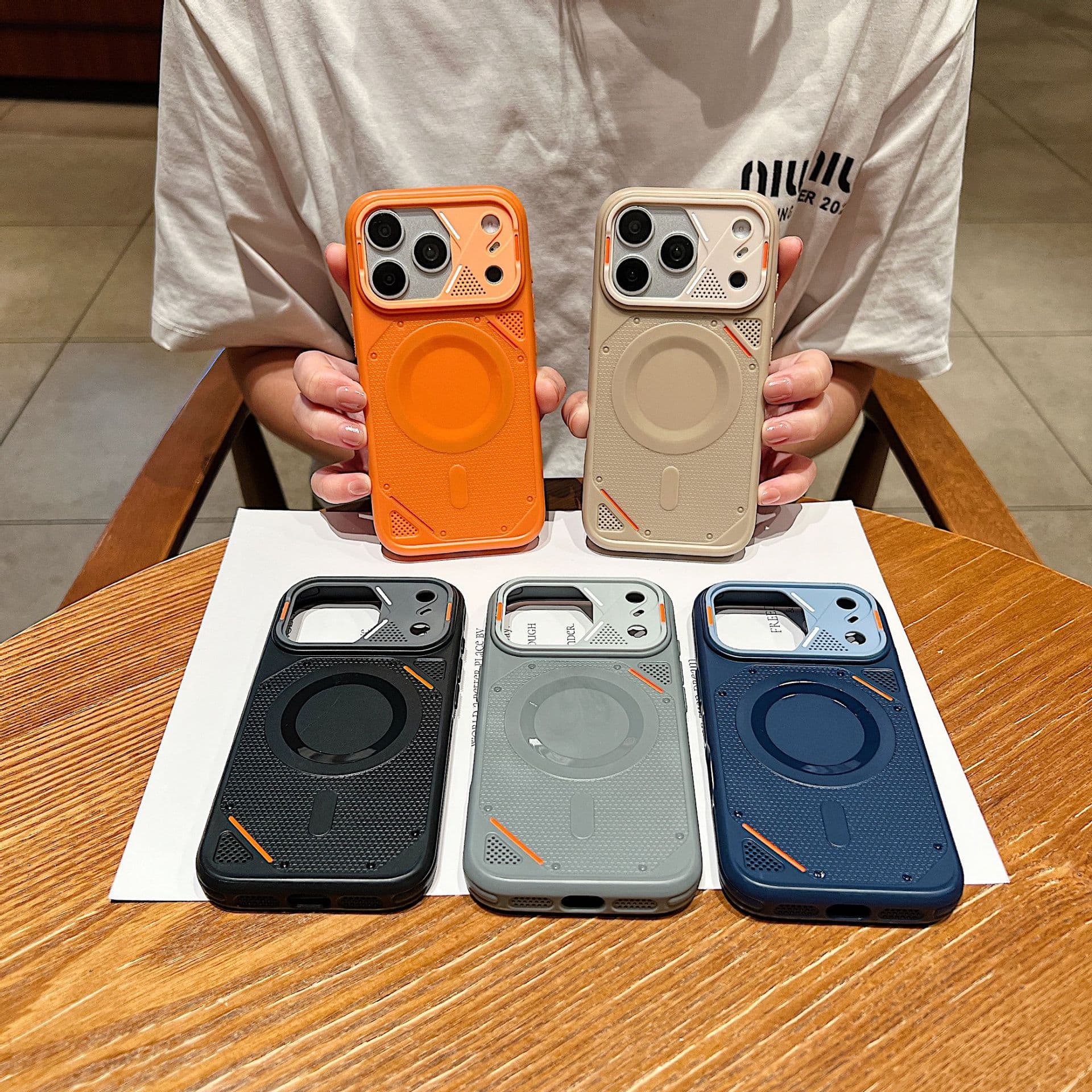 Compatible with iPhone 17 Pro Max Case Lightning Armor Apple 16 Magnetic Simple Drop Protection Cover