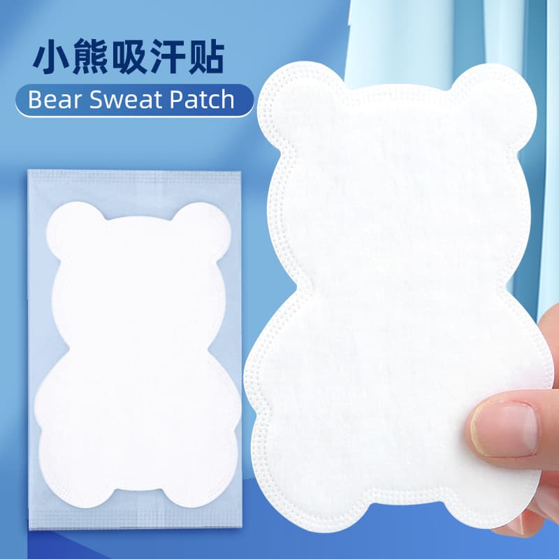 Cartoon Bear Summer Armpit Pads, Dry and Invisible Disposable Sweat Barriers for Underarm Wetness Prevention