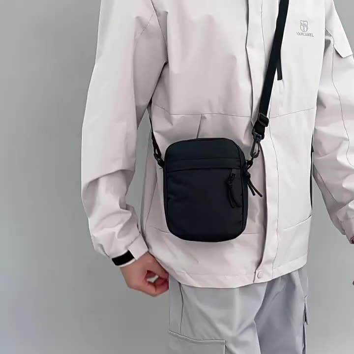 Custom Men's Sling Bag Portable Outdoor Phone Bag Durable Vendor Cashier Bag Customizable Logo Gift