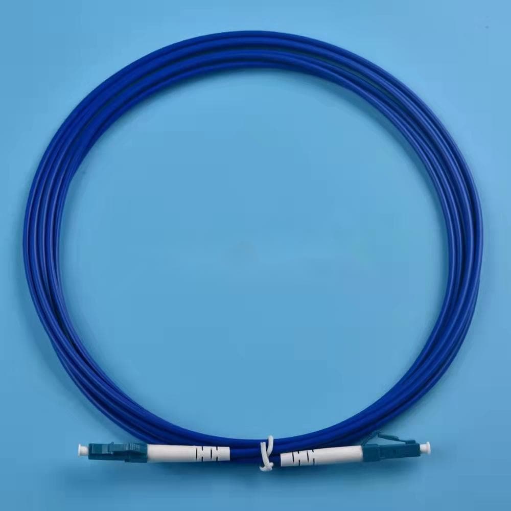 Armored fiber optic patch cord LC-FC carrier grade single mode single core blue LC-LC field fiber optic patch cord armored