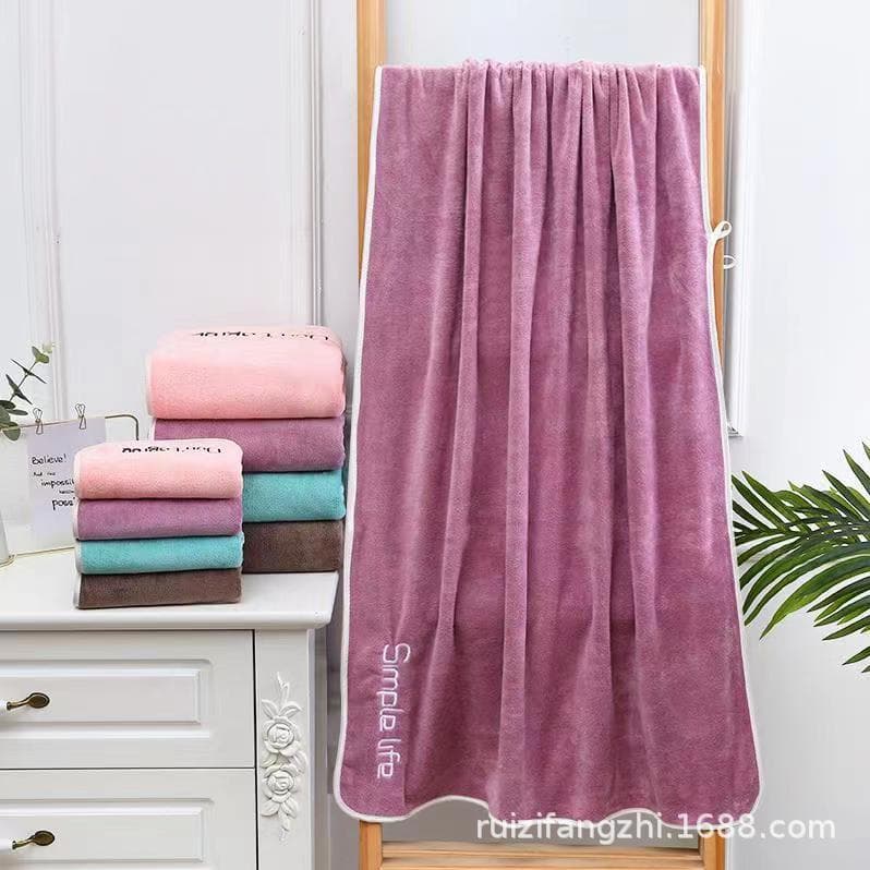 Adult Bath Towel, Terry Robe for Swimming Pool, Home Daily Use, Soft and Absorbent Hair Drying Towel, Bath Towel 70*140, Beach Towel