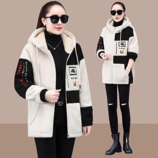 Shearling Jacket for Women 2023 Winter New Korean Loose Casual Plus Lining Plus Thick Cardigan Sweatshirt Trend