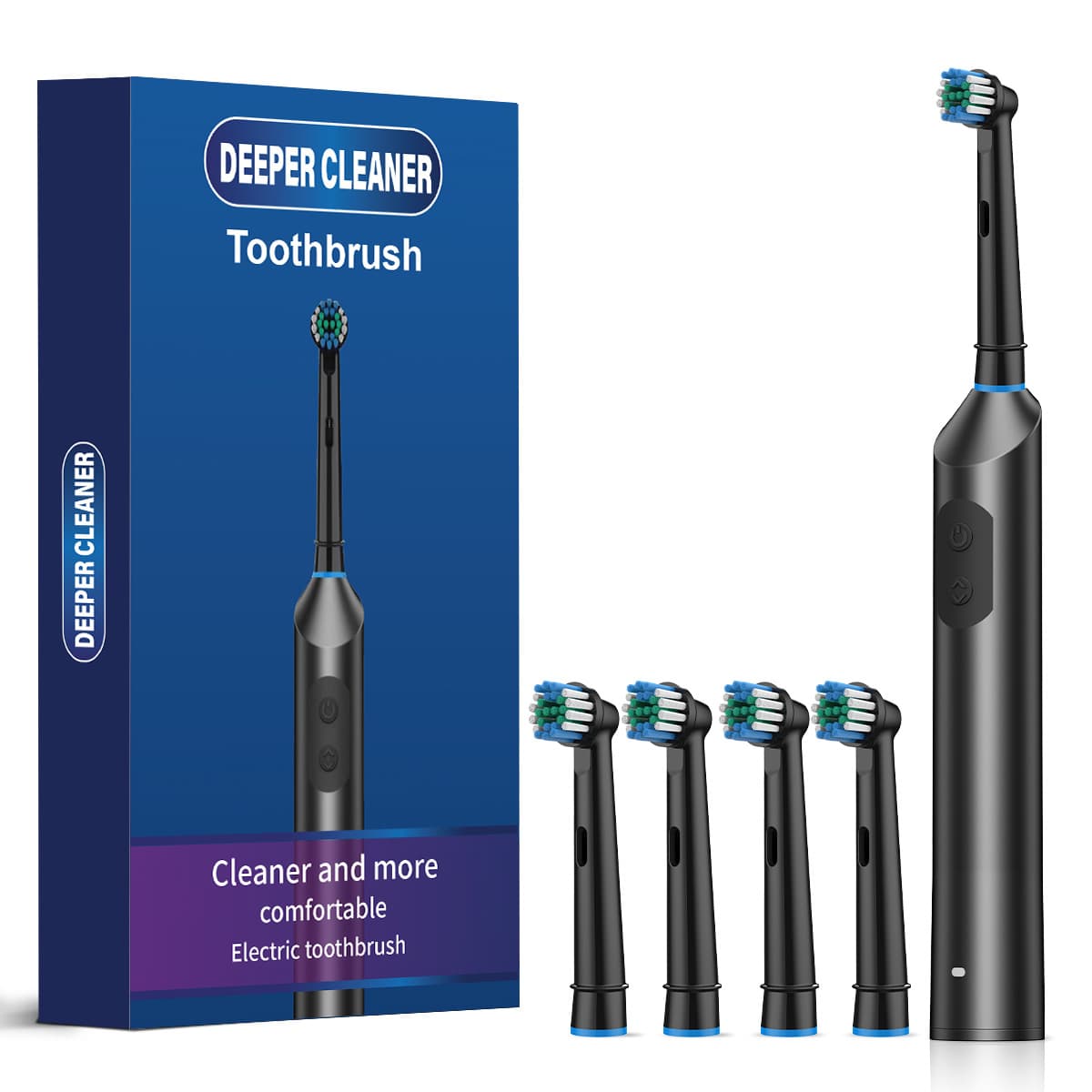 Cross-border Electric Toothbrush Rotating Home Waterproof Round Head Automatic Toothbrush USB Charging Soft Bristles for Students