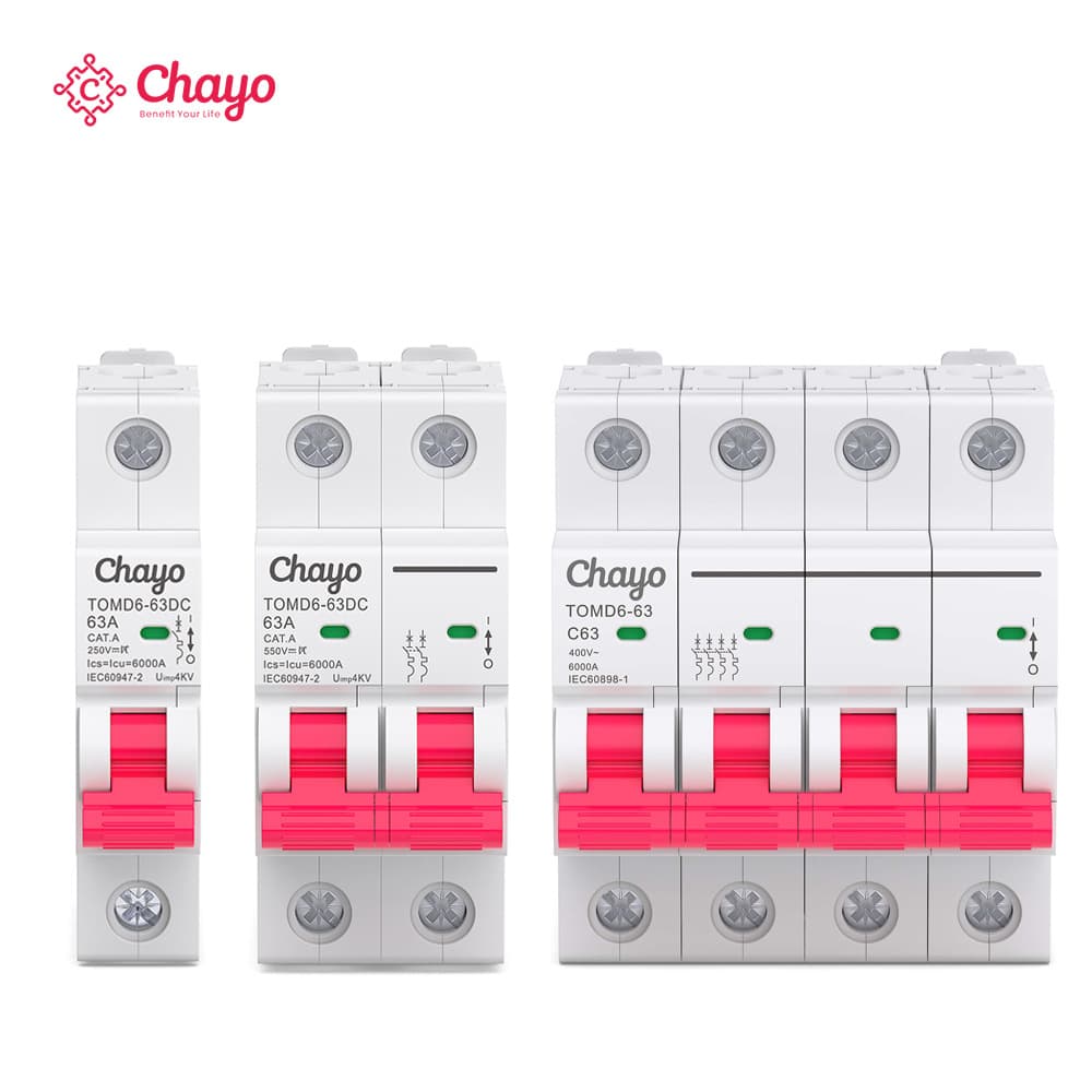 Photovoltaic DC MCB small circuit breaker 1P2P4P DC1000V short circuit protection switch export dedicated Chayo