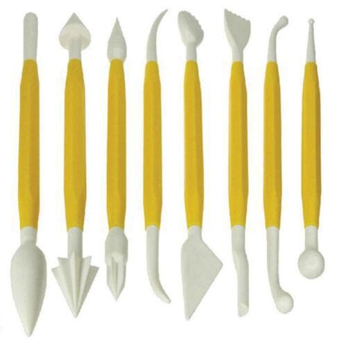 Hot Selling Cake Decoration DIY Carving Tools Plastic Pastry Mold Carving Pen 8-Piece Carving Knife Set