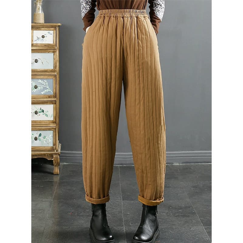 Pants Can Be Worn Out Casual Thick Loose Long Pants Extra Wide Leg Middle-Aged and Elderly Retro Plus-Size Ethnic Style Tight Waist