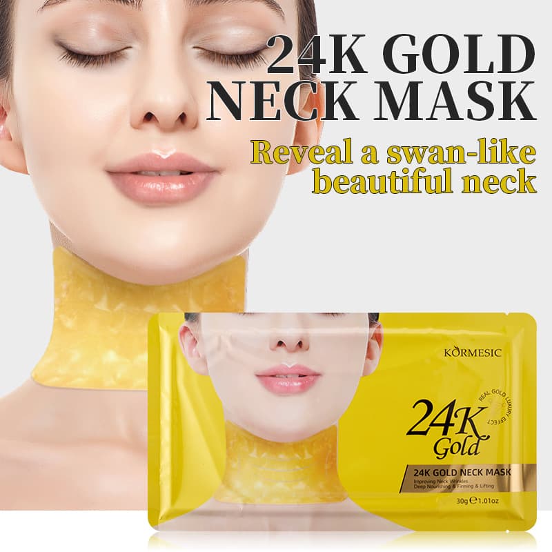 KORMESIC 24K Gold Essence Hydrating Neck Mask, Cervical Membrane, Cross-border Foreign Trade Manufacturer Wholesale