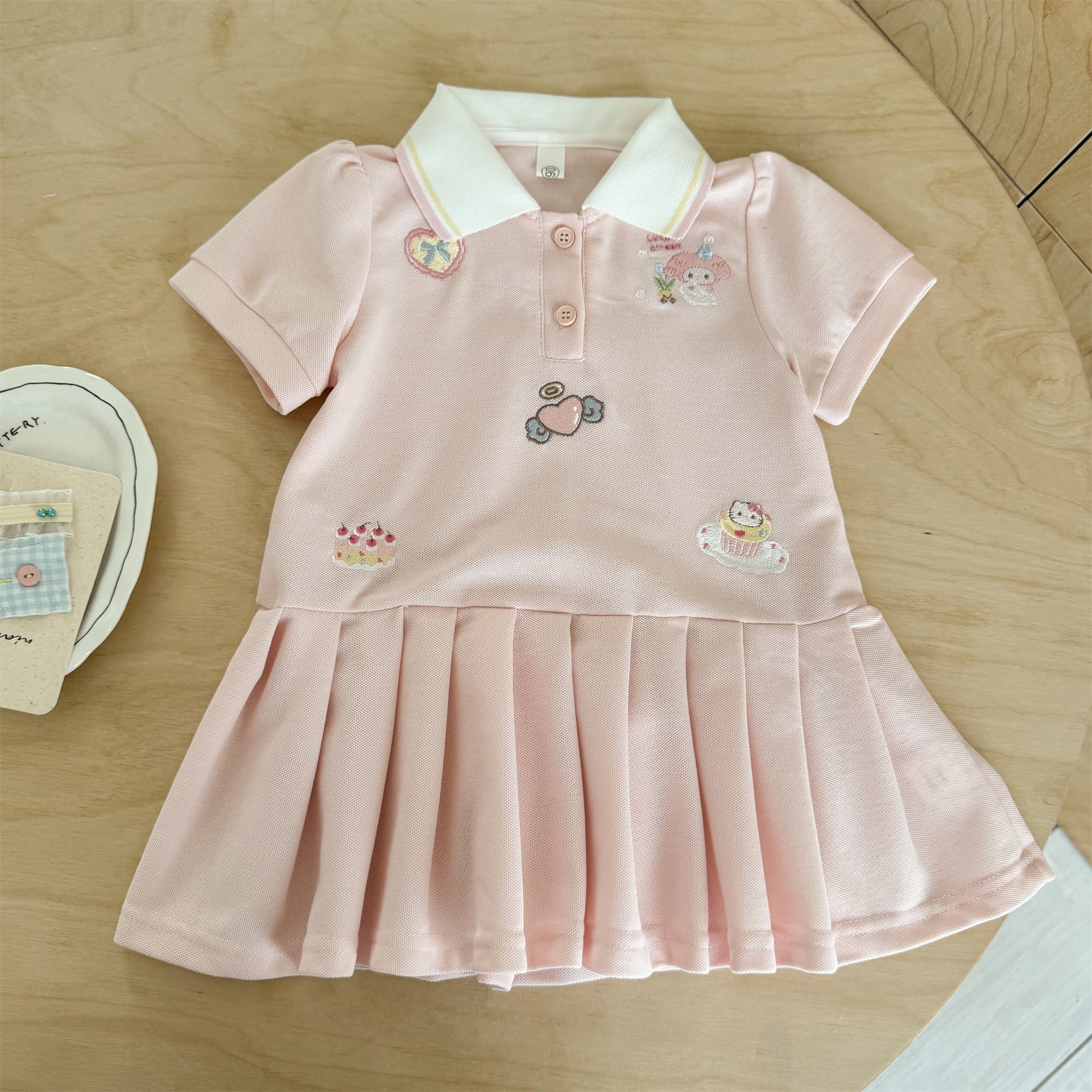 Girls dress summer dress 2026 fashionable baby princess dress summer children polo dress little girl casual dress