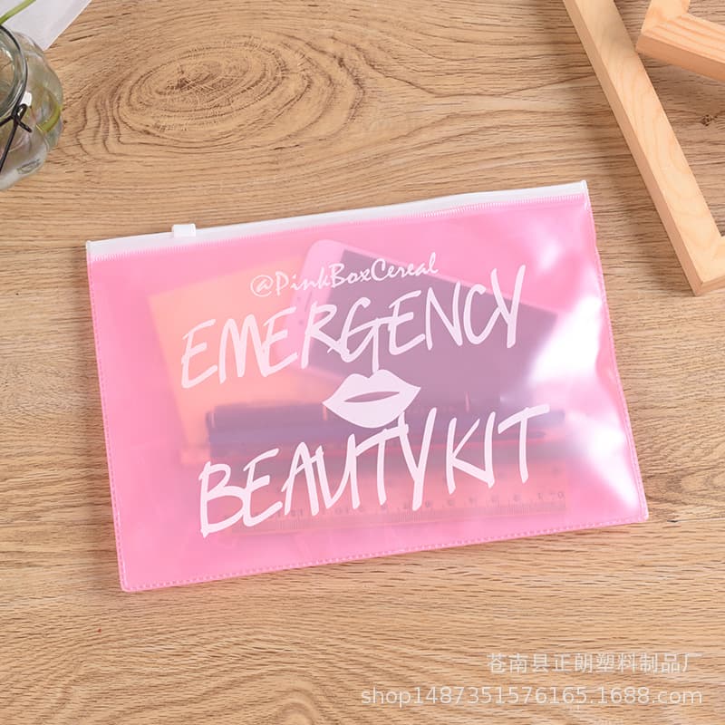 Custom PVC Zipper Bag Mask PVC Packaging Bag PVC Zipper Pouch Transparent Plastic Bag Self-Seal Cosmetic Bag