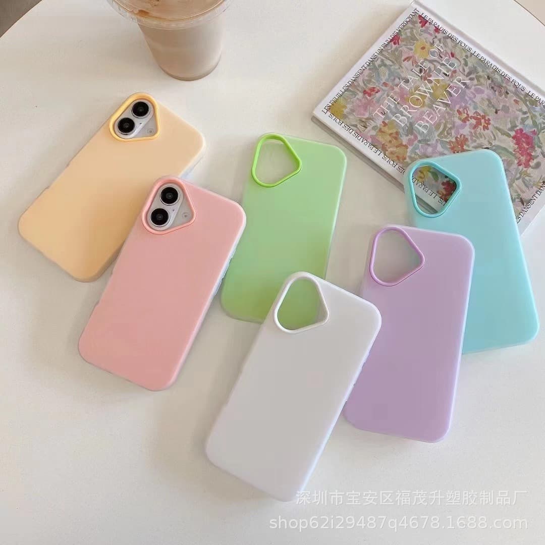 Liquid Jelly Case Compatible with iPhone 16, Apple 15 Pro Max Full Coverage 13/14 Skin-Feel Candy Case