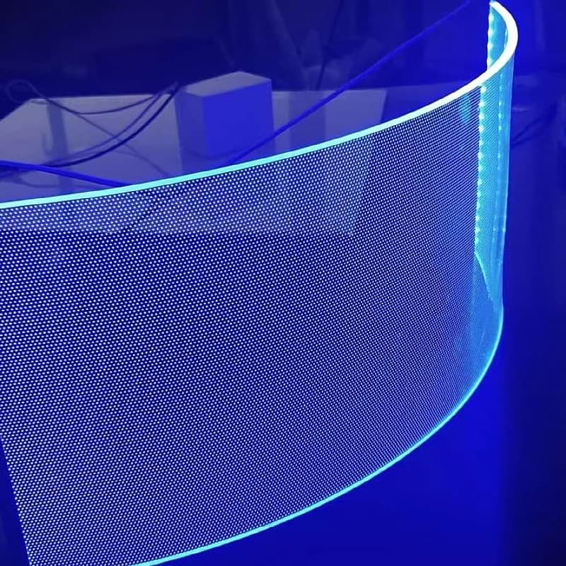 Custom hot-bent acrylic light guide plate with laser dotting, PS diffusion plate, reflective paper, and backlight.